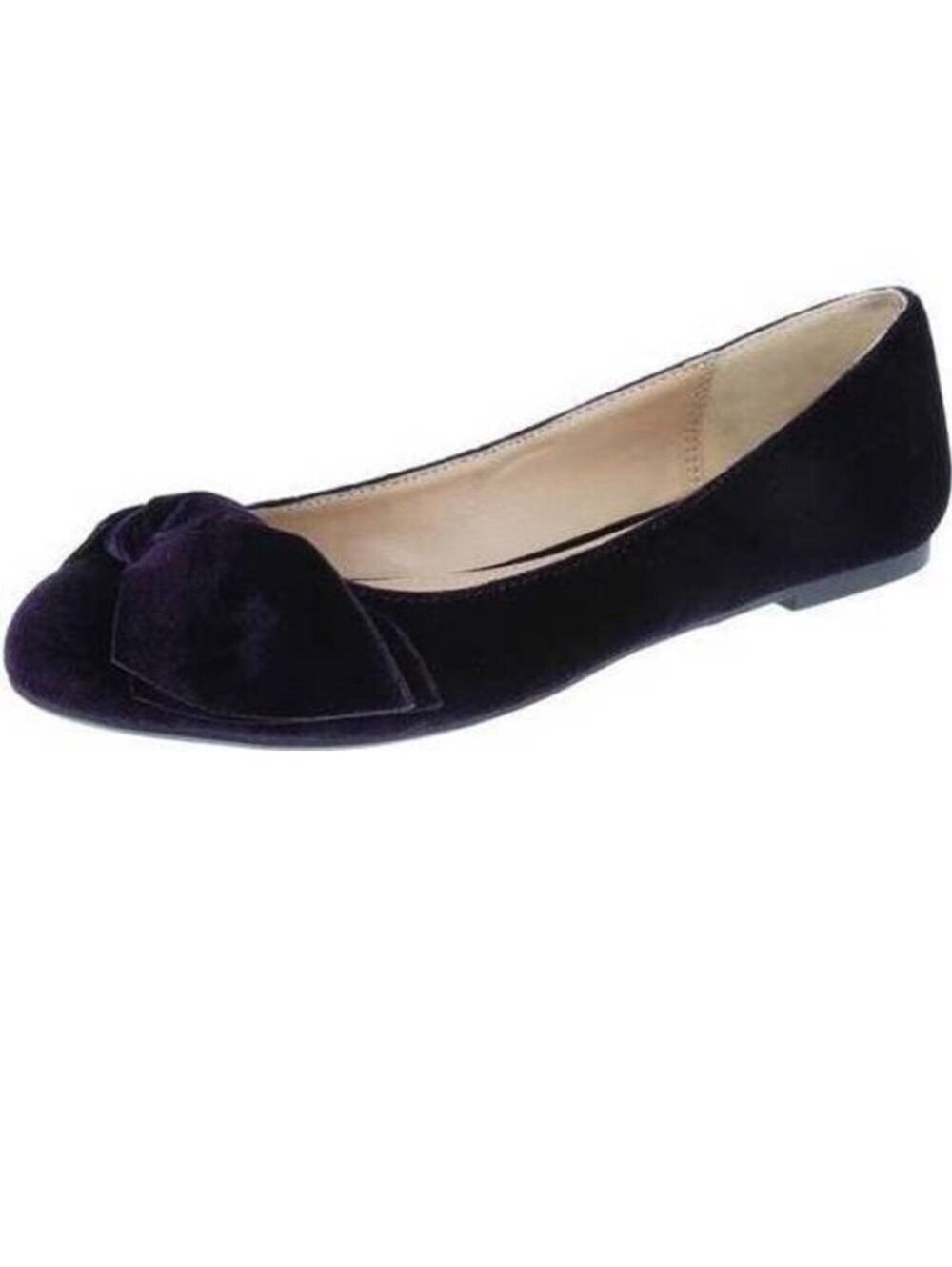 Womens Loafers Flats Fioni Destiny Purple 7 Fx Velvet Slip On Padded Almond Toe